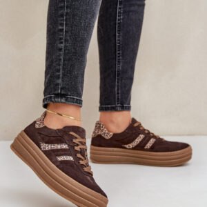 Buty Sportowe Model Zazoo N1176 Panterka Czekolada - Step in style